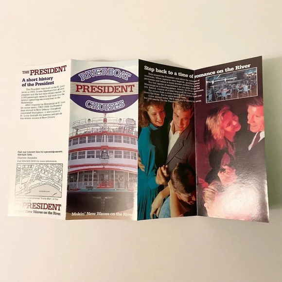 Vintage Lot of  4 New Orleans Brochures Hotel Meridian River Cruise Pamphlets - Picture 15 of 15